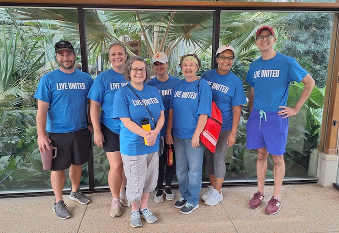 Provost office volunteers at Reiman Gardens