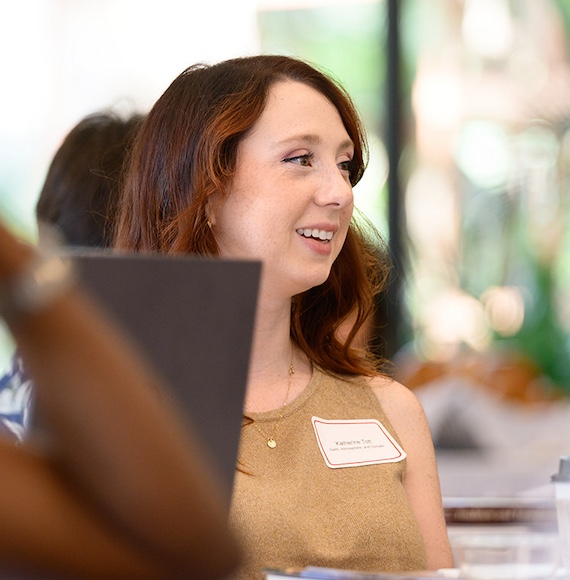 Katharine Tott at new faculty orientation