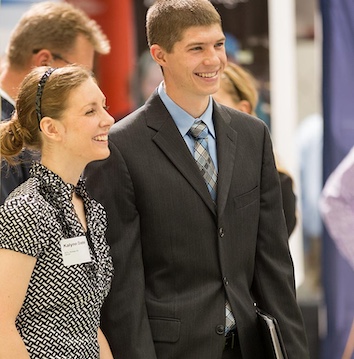 students at a conference